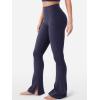 imageYEOREO Flare Split Hem Leggings for Women Tummy Control Workout Leggings Nasreen Hidden Scrunch Bootcut Gym Yoga PantsNavy Blue