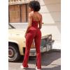 imageYEOREO Flare Split Hem Leggings for Women Tummy Control Workout Leggings Nasreen Hidden Scrunch Bootcut Gym Yoga PantsRed