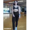 imageYEOREO Leggings for Women Hidden Scrunch High Waisted Yoga Pants V Cross Tummy Control Craze Compression WorkoutBlack