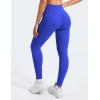 imageYEOREO Leggings for Women Hidden Scrunch High Waisted Yoga Pants V Cross Tummy Control Craze Compression WorkoutBlue