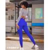 imageYEOREO Leggings for Women Hidden Scrunch High Waisted Yoga Pants V Cross Tummy Control Craze Compression WorkoutBlue