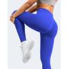 imageYEOREO Leggings for Women Hidden Scrunch High Waisted Yoga Pants V Cross Tummy Control Craze Compression WorkoutBlue