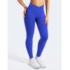 imageYEOREO Leggings for Women Hidden Scrunch High Waisted Yoga Pants V Cross Tummy Control Craze Compression WorkoutBlue