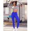 imageYEOREO Leggings for Women Hidden Scrunch High Waisted Yoga Pants V Cross Tummy Control Craze Compression WorkoutBlue
