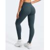 imageYEOREO Leggings for Women Hidden Scrunch High Waisted Yoga Pants V Cross Tummy Control Craze Compression WorkoutBlue Green