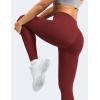 imageYEOREO Leggings for Women Hidden Scrunch High Waisted Yoga Pants V Cross Tummy Control Craze Compression WorkoutBurgundy