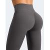imageYEOREO Leggings for Women Hidden Scrunch High Waisted Yoga Pants V Cross Tummy Control Craze Compression WorkoutDark Grey