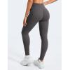 imageYEOREO Leggings for Women Hidden Scrunch High Waisted Yoga Pants V Cross Tummy Control Craze Compression WorkoutDark Grey