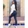 imageYEOREO Leggings for Women Hidden Scrunch High Waisted Yoga Pants V Cross Tummy Control Craze Compression WorkoutNavy Blue