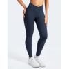 imageYEOREO Leggings for Women Hidden Scrunch High Waisted Yoga Pants V Cross Tummy Control Craze Compression WorkoutNavy Blue