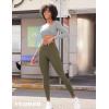 imageYEOREO Leggings for Women Hidden Scrunch High Waisted Yoga Pants V Cross Tummy Control Craze Compression WorkoutOlive Green