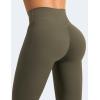 imageYEOREO Leggings for Women Hidden Scrunch High Waisted Yoga Pants V Cross Tummy Control Craze Compression WorkoutOlive Green