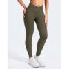 imageYEOREO Leggings for Women Hidden Scrunch High Waisted Yoga Pants V Cross Tummy Control Craze Compression WorkoutOlive Green