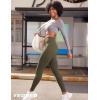 imageYEOREO Leggings for Women Hidden Scrunch High Waisted Yoga Pants V Cross Tummy Control Craze Compression WorkoutOlive Green