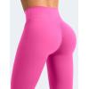 imageYEOREO Leggings for Women Hidden Scrunch High Waisted Yoga Pants V Cross Tummy Control Craze Compression WorkoutRose Red