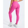 imageYEOREO Leggings for Women Hidden Scrunch High Waisted Yoga Pants V Cross Tummy Control Craze Compression WorkoutRose Red