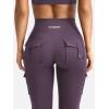 imageYEOREO CoreFlex Women Workout Flare Leggings with Pockets Hidden Scrunch High Waisted Cargo Gym Yoga No Front Seam LeggingsDark Berry