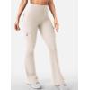 imageYEOREO CoreFlex Women Workout Flare Leggings with Pockets Hidden Scrunch High Waisted Cargo Gym Yoga No Front Seam LeggingsLight Khaki
