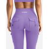 imageYEOREO CoreFlex Women Workout Flare Leggings with Pockets Hidden Scrunch High Waisted Cargo Gym Yoga No Front Seam LeggingsPurple