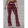 imageYEOREO CoreFlex Women Workout Flare Leggings with Pockets Hidden Scrunch High Waisted Cargo Gym Yoga No Front Seam LeggingsWine