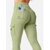 imageYEOREO CoreFlex Workout Cargo Leggings with Pockets for Women Hidden Scrunch Butt Lifting Leggings Gym Yoga PantsBean Green