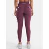 imageYEOREO CoreFlex Workout Cargo Leggings with Pockets for Women Hidden Scrunch Butt Lifting Leggings Gym Yoga PantsBlack Cherry