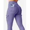 imageYEOREO CoreFlex Workout Cargo Leggings with Pockets for Women Hidden Scrunch Butt Lifting Leggings Gym Yoga PantsBlue Violet