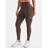 imageYEOREO CoreFlex Workout Cargo Leggings with Pockets for Women Hidden Scrunch Butt Lifting Leggings Gym Yoga PantsChocolate