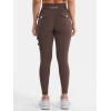 imageYEOREO CoreFlex Workout Cargo Leggings with Pockets for Women Hidden Scrunch Butt Lifting Leggings Gym Yoga PantsChocolate