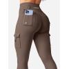 imageYEOREO CoreFlex Workout Cargo Leggings with Pockets for Women Hidden Scrunch Butt Lifting Leggings Gym Yoga PantsCoffee