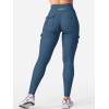 imageYEOREO CoreFlex Workout Cargo Leggings with Pockets for Women Hidden Scrunch Butt Lifting Leggings Gym Yoga PantsDark Blue