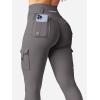 imageYEOREO CoreFlex Workout Cargo Leggings with Pockets for Women Hidden Scrunch Butt Lifting Leggings Gym Yoga PantsDark Grey
