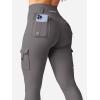 imageYEOREO CoreFlex Workout Cargo Leggings with Pockets for Women Hidden Scrunch Butt Lifting Leggings Gym Yoga PantsDark Grey