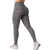 imageYEOREO CoreFlex Workout Cargo Leggings with Pockets for Women Hidden Scrunch Butt Lifting Leggings Gym Yoga PantsDark Grey