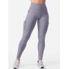 imageYEOREO CoreFlex Workout Cargo Leggings with Pockets for Women Hidden Scrunch Butt Lifting Leggings Gym Yoga PantsGrey Blue