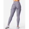imageYEOREO CoreFlex Workout Cargo Leggings with Pockets for Women Hidden Scrunch Butt Lifting Leggings Gym Yoga PantsGrey Blue