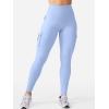 imageYEOREO CoreFlex Workout Cargo Leggings with Pockets for Women Hidden Scrunch Butt Lifting Leggings Gym Yoga PantsLight Blue