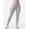 imageYEOREO CoreFlex Workout Cargo Leggings with Pockets for Women Hidden Scrunch Butt Lifting Leggings Gym Yoga PantsLight Grey