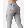 imageYEOREO CoreFlex Workout Cargo Leggings with Pockets for Women Hidden Scrunch Butt Lifting Leggings Gym Yoga PantsLight Grey