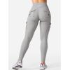 imageYEOREO CoreFlex Workout Cargo Leggings with Pockets for Women Hidden Scrunch Butt Lifting Leggings Gym Yoga PantsLight Grey