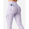 imageYEOREO CoreFlex Workout Cargo Leggings with Pockets for Women Hidden Scrunch Butt Lifting Leggings Gym Yoga PantsLight Purple