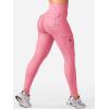 imageYEOREO CoreFlex Workout Cargo Leggings with Pockets for Women Hidden Scrunch Butt Lifting Leggings Gym Yoga PantsPink