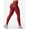 imageYEOREO CoreFlex Workout Cargo Leggings with Pockets for Women Hidden Scrunch Butt Lifting Leggings Gym Yoga PantsRed
