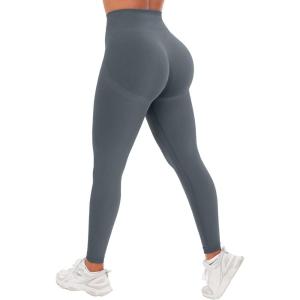 imageYEOREO Seamless Workout Leggings for Women Tummy Control Butt Lifting Gym Leggings Camili Impact High Waisted Yoga PantsStormy Grey