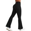 imageYEOREO Flare Leggings for Women Lynnie Bell Bottom Yoga Pants High Waisted Tummy Control Bootcut Workout LeggingsBlack
