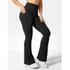 imageYEOREO Flare Leggings for Women Lynnie Bell Bottom Yoga Pants High Waisted Tummy Control Bootcut Workout LeggingsBlack
