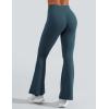 imageYEOREO Flare Leggings for Women Lynnie Bell Bottom Yoga Pants High Waisted Tummy Control Bootcut Workout LeggingsBlue Green