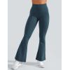 imageYEOREO Flare Leggings for Women Lynnie Bell Bottom Yoga Pants High Waisted Tummy Control Bootcut Workout LeggingsBlue Green