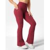 imageYEOREO Flare Leggings for Women Lynnie Bell Bottom Yoga Pants High Waisted Tummy Control Bootcut Workout LeggingsBurgundy