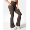 imageYEOREO Flare Leggings for Women Lynnie Bell Bottom Yoga Pants High Waisted Tummy Control Bootcut Workout LeggingsCoffee